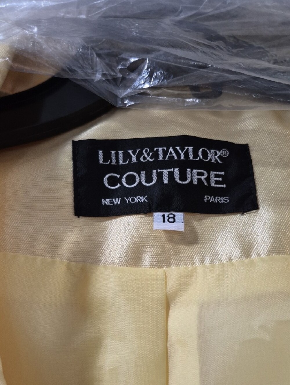 Taylor Pale Yellow Satin Skirt Set - Picture 3 of 4